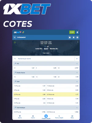 Prochains événements sportifs et cotes sur 1xBet Bénin