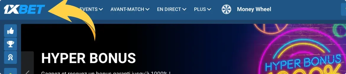 Visitez le site officiel 1xbet