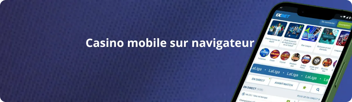 Casino mobile sur navigateur
