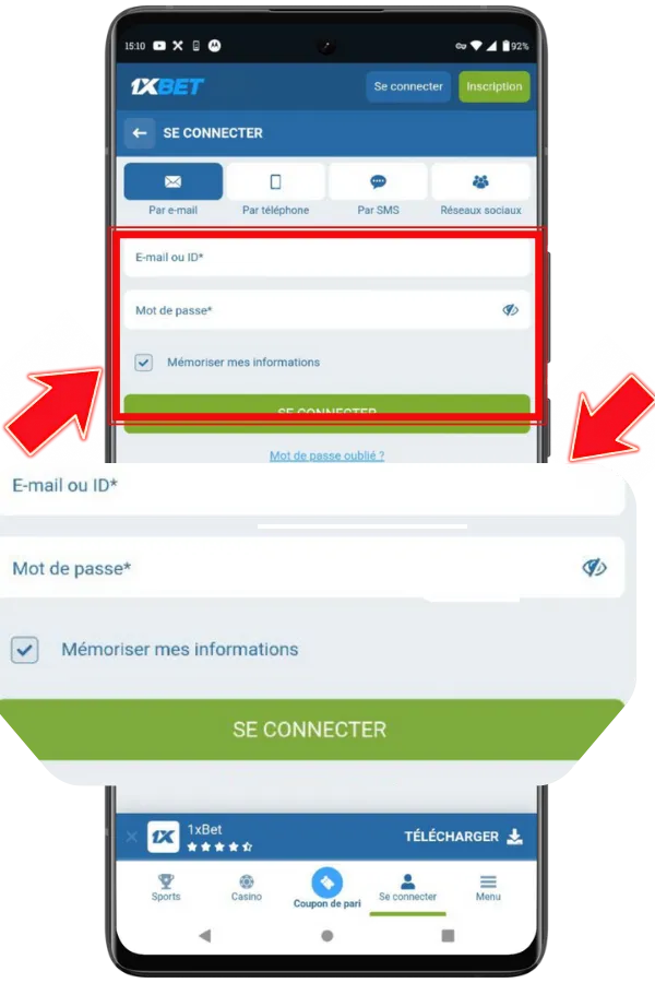 Créez un nom d'utilisateur et un mot de passe