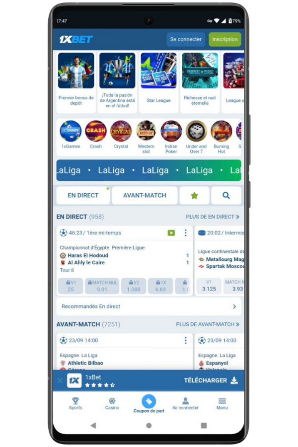 Visitez le site officiel 1xBet